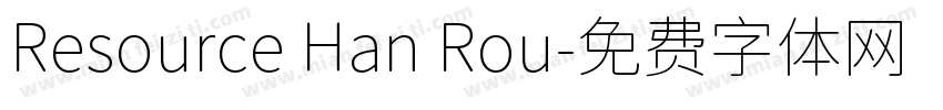 Resource Han Rou字体转换
